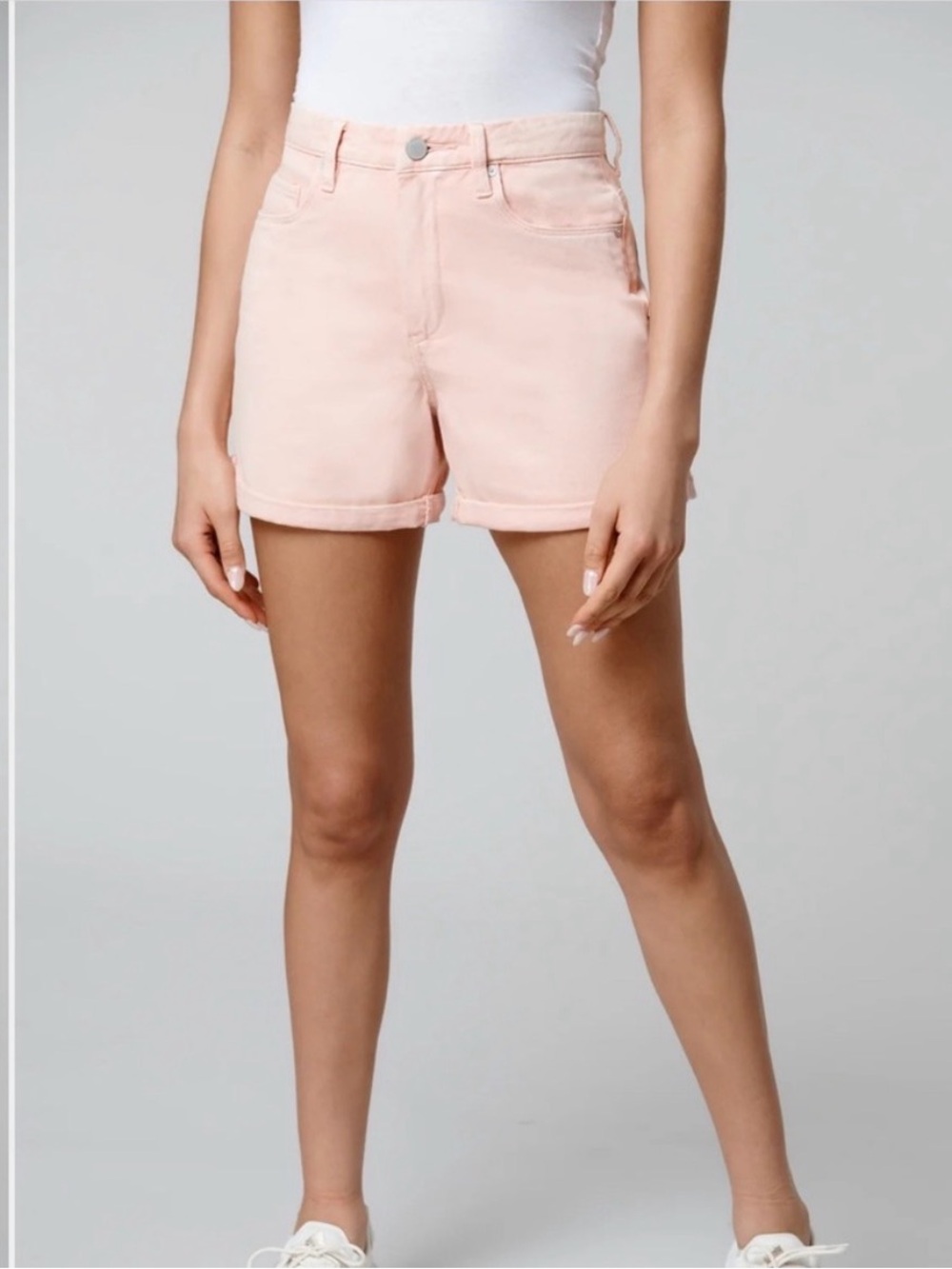 BLANK NYC STRAWBERRY SHERBET NWT $88 THE PERRY MOM JEAN SHORTS SIZE 26
